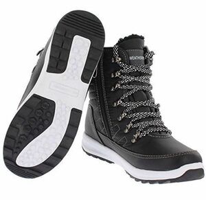 WEATHERPROOF WOMEN'S SNEAKER ANKLE BOOT (BLACK, 9)